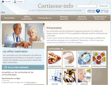 Tablet Screenshot of cortisone-info.fr